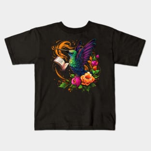 Hummingbird Reads Book Kids T-Shirt